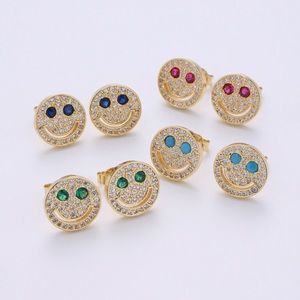 Smiley stud earrings